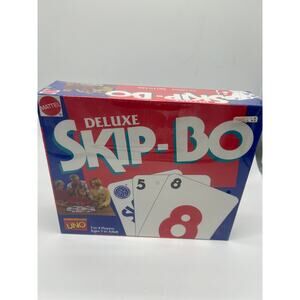 NEW 1992 Mattel Deluxe Skip Bo Board Game Sealed Family Game Night Ages 7+